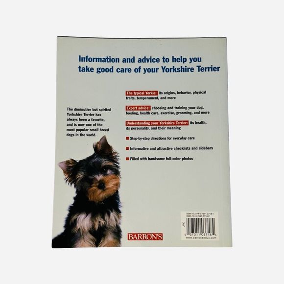Yorkshire Terriers A Complete Pet Owner's Manual Paperback by Sharon Vanderlip - Picture 2 of 8